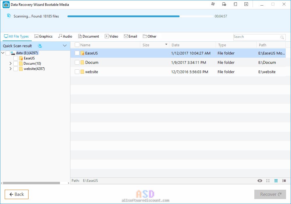 Create bootable media of easeus data recovery wizard for mac download
